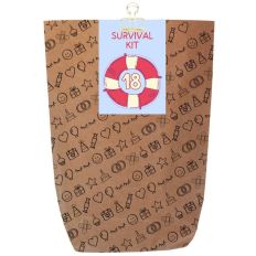 Geschenktüte SURVIVAL KIT ZUM 18. GEBURTSTAG - zum Befüllen