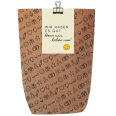 Geschenktüte Freundschaft  „Wir haben es gut. Denn wir haben uns“ – zum Befüllen