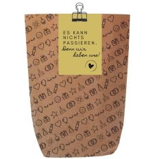 Geschenktüte zur Aufmunterung „Es kann nicht`s passieren...“ – zum Befüllen