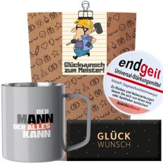  Geschenktüte zum Meistertitel „Glückwunsch zum Meister“ (Set 6)
