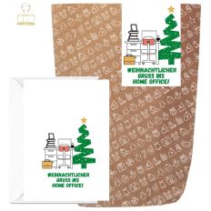 Geschenktüte + Grußkarte WEIHNACHTLICHER GRUSS INS HOME OFFICE!