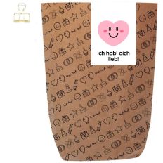 Geschenktüte ICH HAB' DICH LIEB! - zum Befüllen