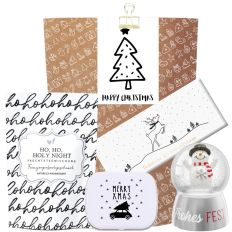 Geschenktüte Weihnachten „Happy Christmas“ (Set 4) - Besonderes Weihnachtsgeschenk