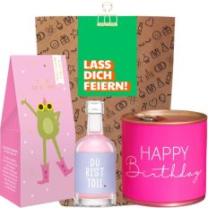 Geschenktüte zum Geburtstag – Geschenkset „Lass dich feiern!“ (Set 6)