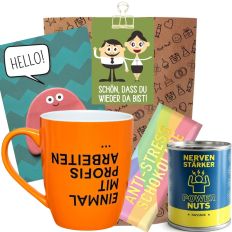 Geschenktüte Willkommen zurück – „Schön, dass du wieder da bist!“ (Set 2)