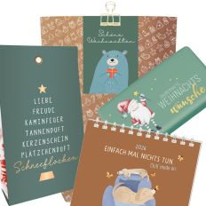 Geschenktüte „Schöne Weihnachten“ – Kleine Aufmerksamkeit (Bär – Set 4)