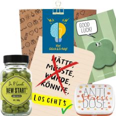 Geschenktüte „Viel Glück & Erfolg“ – Geschenk zur Prüfung oder zum Jobstart (Set 6)