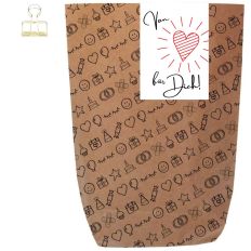 Geschenktüte VON HERZEN FÜR DICH! - zum Befüllen