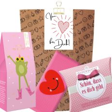 Geschenktüte zum Geburtstag „Von Herzen für dich!“ (Set 9)