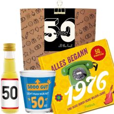Geschenktüte 50. Geburtstag – Geschenkset „50 Years“ (Set 4)