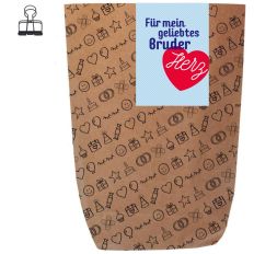 Geschenktüte BRUDERHERZ zum BEFÜLLEN