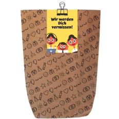 Geschenktüte für Abschiedsgeschenke „Wir werden dich vermissen!“ – zum Befüllen