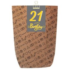 Geschenktüte 21 HAPPY BIRTHDAY! - zum Befüllen