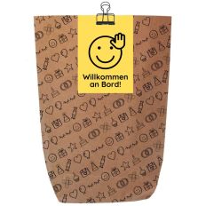 Geschenktüte Onboarding – Welcome Kit „Willkommen an Bord!“ – zum Befüllen