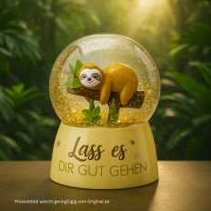Glitzerkugel „Lass es dir gut gehen“ - Kleines Geschenk zum Entspannen