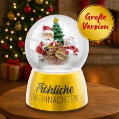 Große Schneekugel “Fröhliche Weihnachten“ – schöne Weihnachtsdeko und Geschenkidee