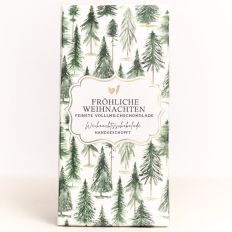Handgeschöpfte Vollmilchschokolade 100g „Fröhliche Weihnachten“ – Bake Affair