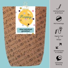 Geburtstag Geschenkverpackung mit Wunschdesign – ab 50 Stück