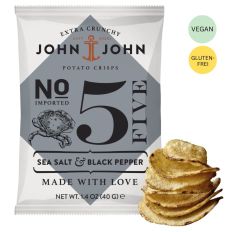 Kartoffelchips 40g – No. 5 „Sea Salt & Black Pepper“