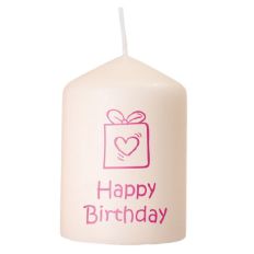 Kerze HAPPY BIRTHDAY PAKET - pink