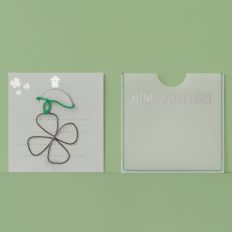 Kleiner Glücksbringer Drahtornament Glücksklee