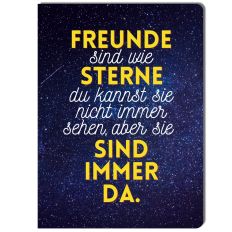 Kleines Notizheft FREUNDE SIND WIE STERNE