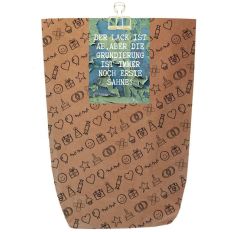 Geschenktüte für lustiges Geburtstagsgeschenk „Der Lack ist ab“ - zum Befüllen