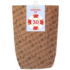 Geschenktüte SURVIVAL KIT ZUM 30. GEBURTSTAG - zum Befüllen