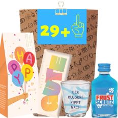 Geschenktüte zum 30. Geburtstag „29 Plus“ – witziges Geburtstagsgeschenk (Set 2)
