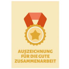 Minicard AUSZEICHNUNG FÜR DIE GUTE ZUSAMMENARBEIT