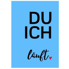 Minicard DU ICH LÄUFT - blau