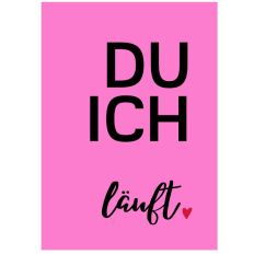 Minicard DU ICH LÄUFT - rosa