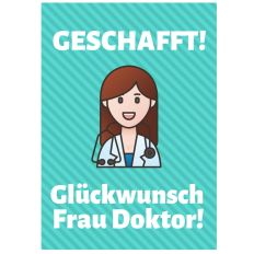 Minicard GLÜCKWUNSCH FRAU DOKTOR!