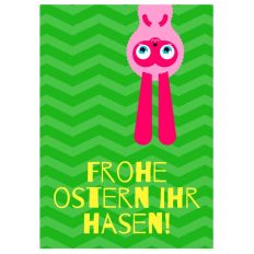 Minicard FROHE OSTERN IHR HASEN!