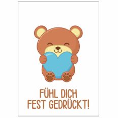 Minicard FÜHL DICH FEST GEDRÜCKT!