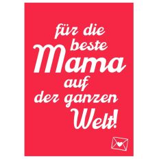 Minicard FÜR DIE BESTE MAMA AUF DER GANZEN WELT