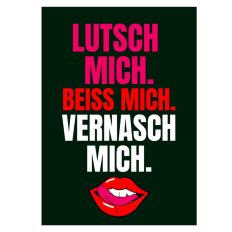 Minicard “Vernasch mich.“