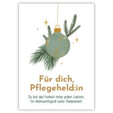 Minicard Weihnachten Für dich Pflegeheld:in