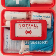 NOTFALLSCHOKOLADE in Blechdose