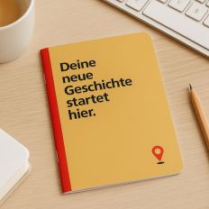 Kleines Notizheft DEINE NEUE GESCHICHTE STARTET HIER.