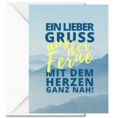 Personalisierbare Grußkarte GRUSS AUS DER FERNE