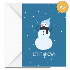 Personalisierbare Weihnachtskarte LET IT SNOW!