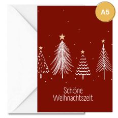 Personalisierbare Weihnachtskarte SCHÖNE WEIHNACHTSZEIT