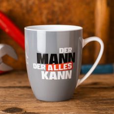 Becher Porzellan DER MANN DER ALLES KANN