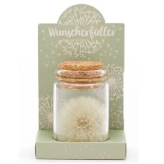 Großer Wunscherfüller - Pusteblume im Glas
