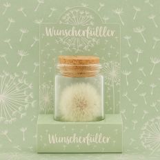 Großer Wunscherfüller - Pusteblume im Glas