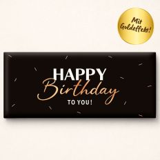 Schokolade 30g HAPPY BIRTHDAY TO YOU! - NEW! schwarz-gold