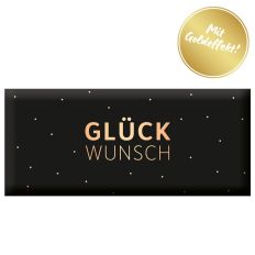 Schokolade 30g „Glückwunsch“ (Motiv schwarz/gold – Edition 2026)