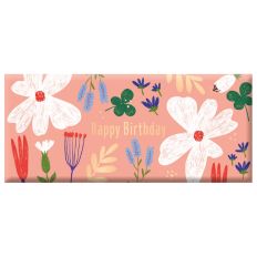 Kleine Schokolade 30g HAPPY BIRTHDAY - Blumen