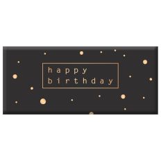 Kleine Schokolade 30g HAPPY BIRTHDAY - schwarz gold